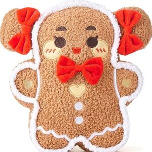 Gingerbread Plush with Red Bows